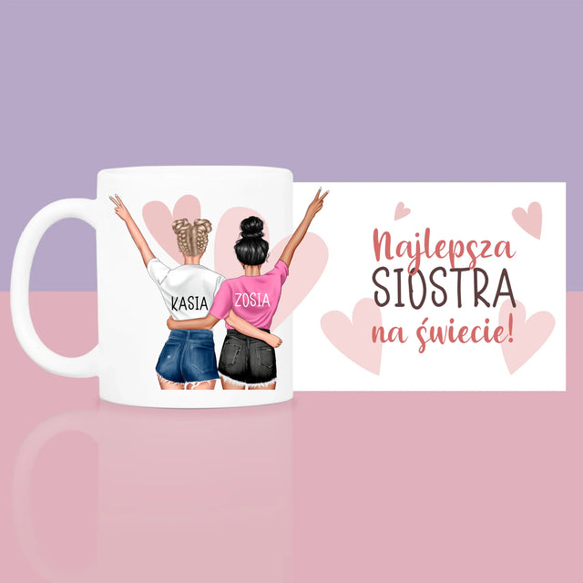 Kreator Postaci: Najlepsza siostra na świecie - Zestaw prezentowy z kubkiem i różanym spa