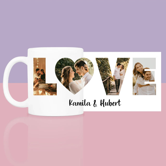 Słowo Ze Zdjęć: Love - Zestaw prezentowy z kubkiem i różanym spa