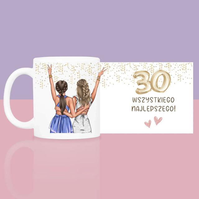Kreator Postaci: Przyjaciółki Trzydziestka - Zestaw prezentowy z kubkiem i różanym spa