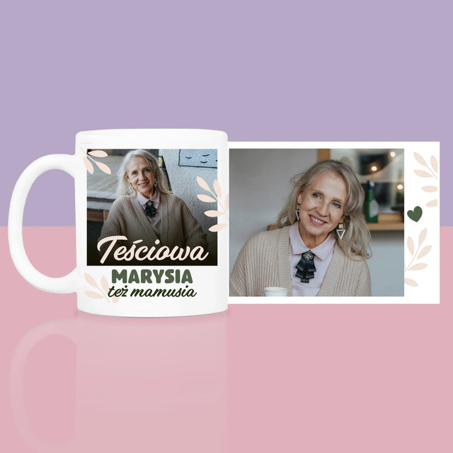 Fotokolaż: Teściowa Też Mamusia - Zestaw prezentowy z kubkiem i różanym spa