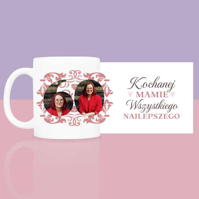 Słowo Ze Zdjęć: Kochanej Mamie z Okazji 60 Urodzin - Zestaw prezentowy z kubkiem i różanym spa
