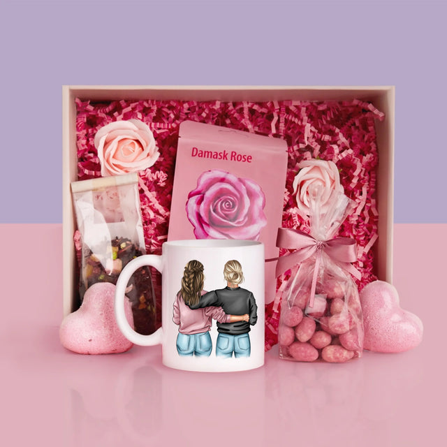 Kreator Postaci: 18 Urodziny Przyjaciółki - Zestaw prezentowy z kubkiem i różanym spa