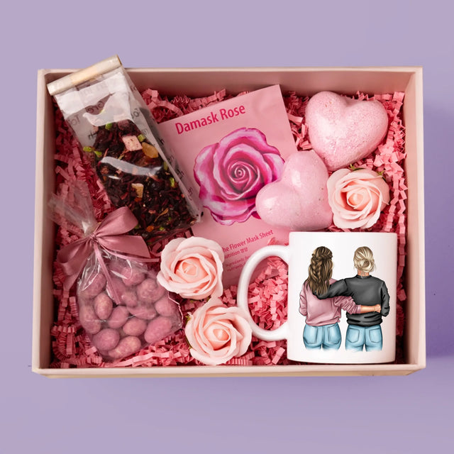 Kreator Postaci: 18 Urodziny Przyjaciółki - Zestaw prezentowy z kubkiem i różanym spa