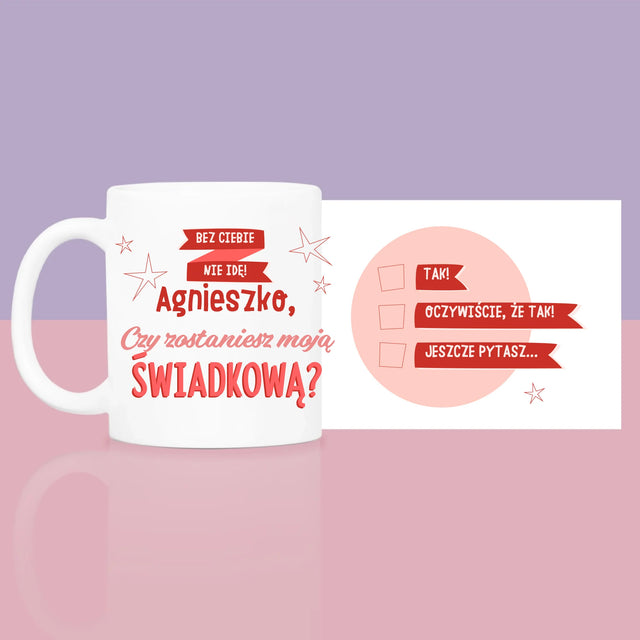 Imię i Podpis: Bez Ciebie Nie Idę - Zestaw prezentowy z kubkiem i różanym spa