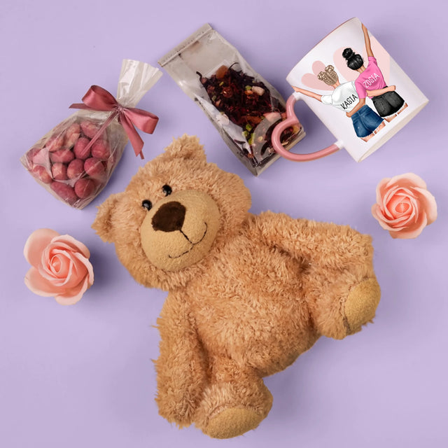 Kreator Postaci: Najlepsza Siostra Na Świecie - Zestaw Prezentowy z Kubkiem, Misiem i Słodkościami