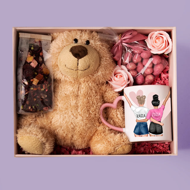 Kreator Postaci: Najlepsza Siostra Na Świecie - Zestaw Prezentowy z Kubkiem, Misiem i Słodkościami