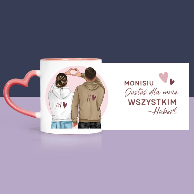 Kreator Postaci: Para Serce - Zestaw Prezentowy z Kubkiem, Misiem i Słodkościami