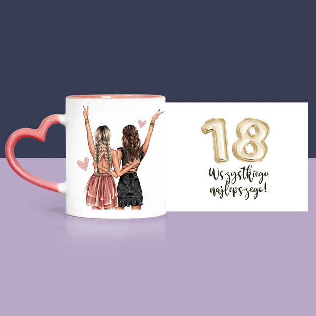 Kreator Postaci: Przyjaciółki Osiemnastka - Zestaw Prezentowy z Kubkiem, Misiem i Słodkościami