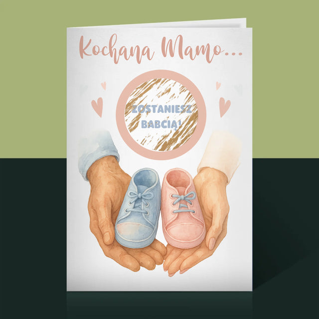 Imię i Podpis: Zostaniesz babcią - Kartka z Życzeniami