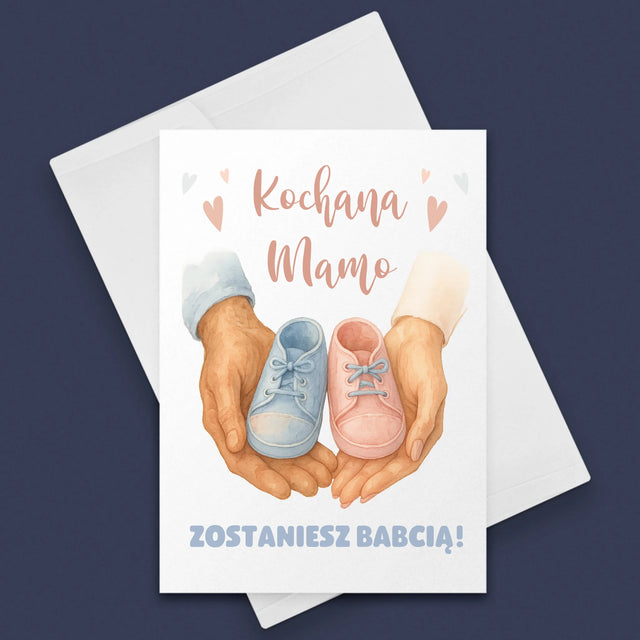 Imię i Podpis: Zostaniesz babcią - Kartka z Życzeniami