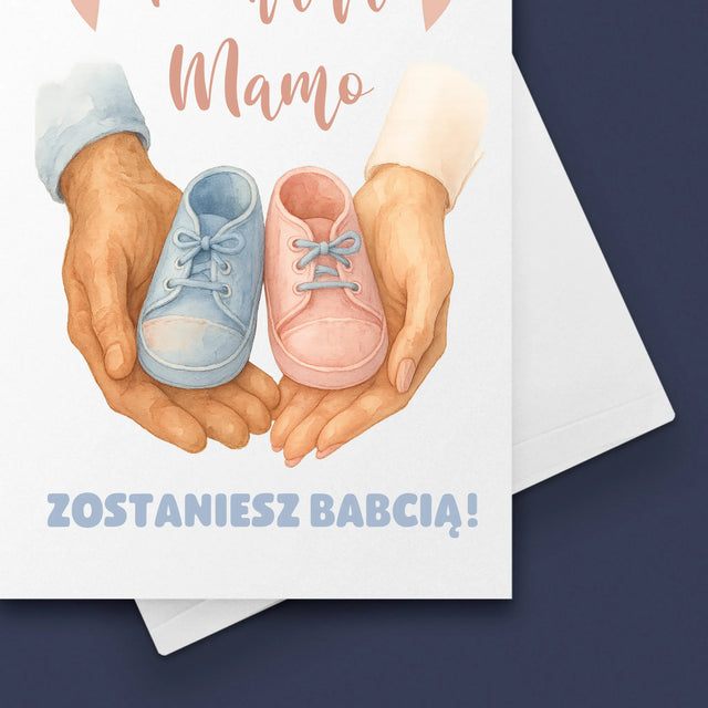 Imię i Podpis: Zostaniesz babcią - Kartka z Życzeniami