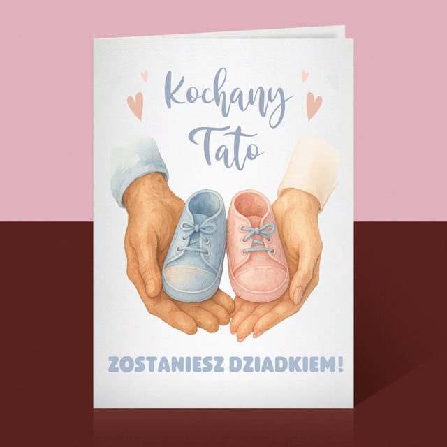 Imię i Podpis: Zostaniesz dziadkiem - Kartka z Życzeniami