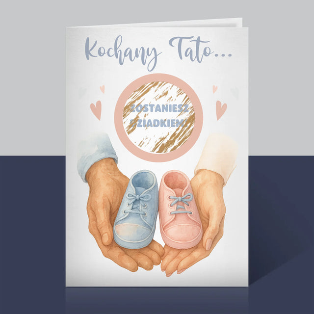 Imię i Podpis: Zostaniesz dziadkiem - Kartka z Życzeniami