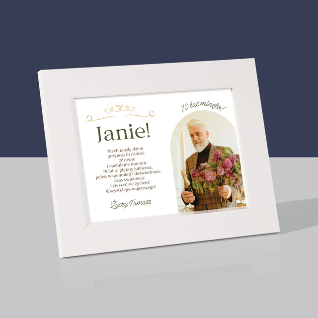 Zdjęcie I Podpis: 70 Lat Minęło - Ramka Na Zdjęcie