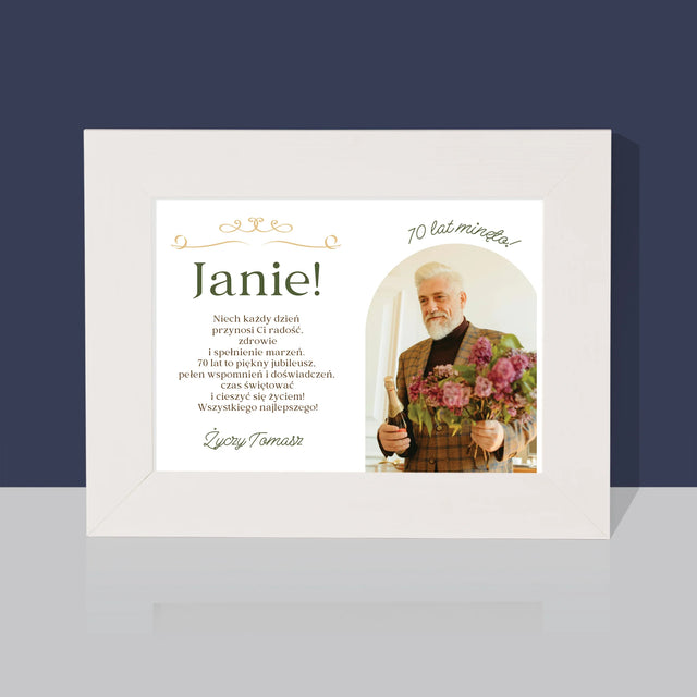 Zdjęcie I Podpis: 70 Lat Minęło - Ramka Na Zdjęcie