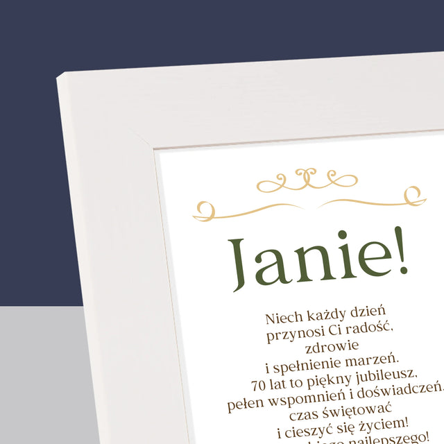 Zdjęcie I Podpis: 70 Lat Minęło - Ramka Na Zdjęcie