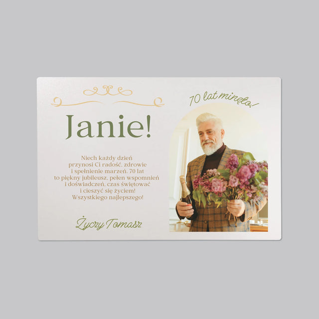 Zdjęcie I Podpis: 70 Lat Minęło - Podkładka Na Biurko