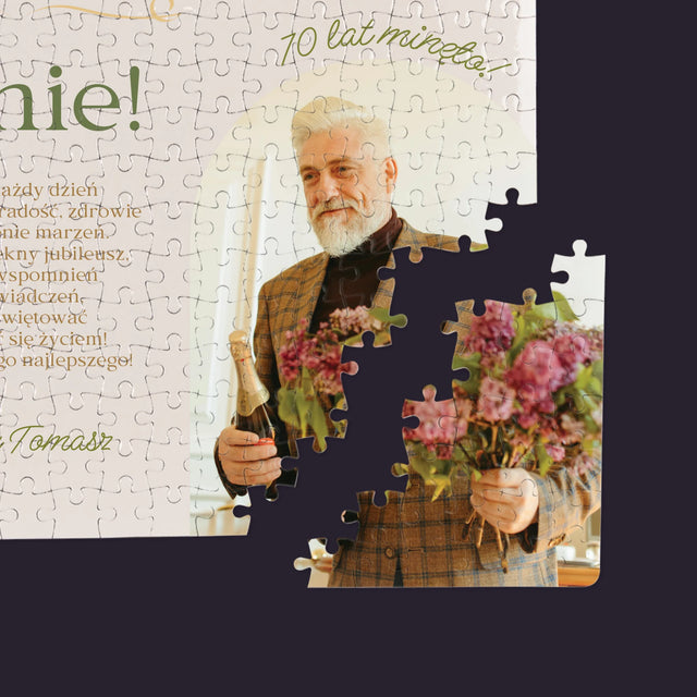 Zdjęcie I Podpis: 70 Lat Minęło - Personalizowane Puzzle