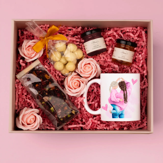 Kreator Postaci: Najlepsza Mamusia Na Świecie - Zestaw prezentowy z kubkiem, herbatą i słodkościami