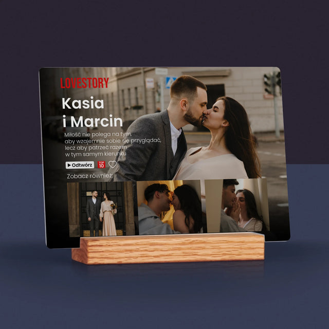 Fotokolaż: Miłosna Historia - Wydruk Na Szkle Akrylowym