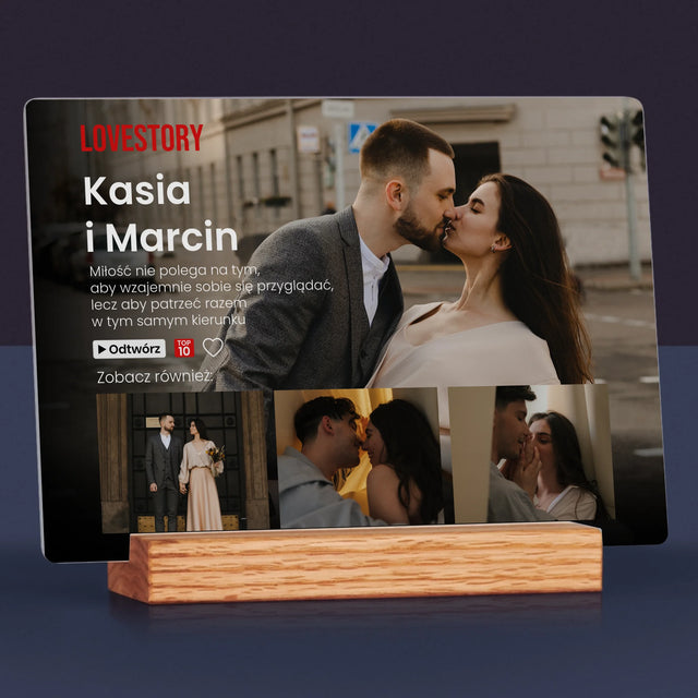 Fotokolaż: Miłosna Historia - Wydruk Na Szkle Akrylowym