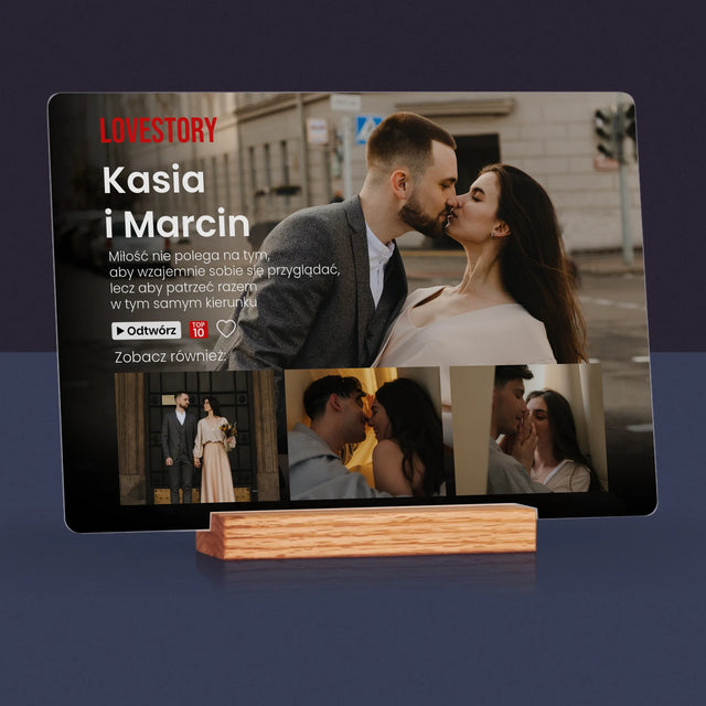 Fotokolaż: Miłosna Historia - Wydruk Na Szkle Akrylowym