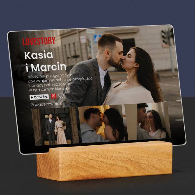 Fotokolaż: Miłosna Historia - Wydruk Na Szkle Akrylowym