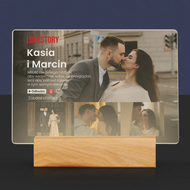 Fotokolaż: Miłosna Historia - Wydruk Na Szkle Akrylowym