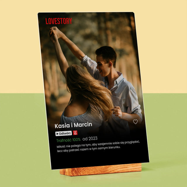 Zdjęcie i Podpis: Plakat Netflix - Wydruk Na Szkle Akrylowym