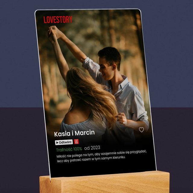 Zdjęcie i Podpis: Plakat Netflix - Wydruk Na Szkle Akrylowym