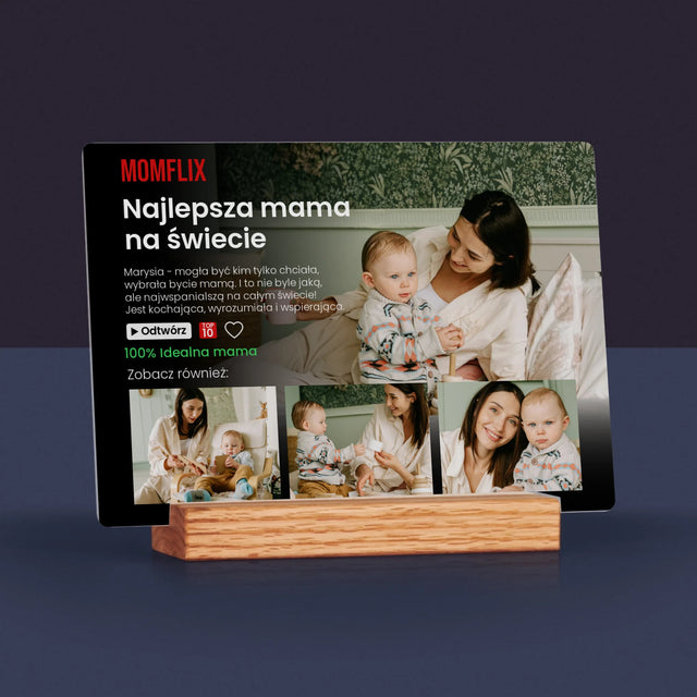 Fotokolaż: Personalizowany Plakat Netflix Dla Mamy - Wydruk Na Szkle Akrylowym