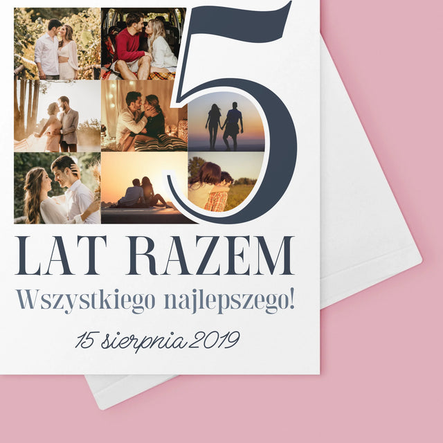 Fotokolaż: 5 Lat Razem - Kartka Z Życzeniami