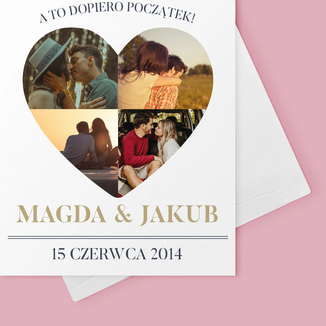 Kształt Ze Zdjęć: Rocznica Serce - Kartka Z Życzeniami