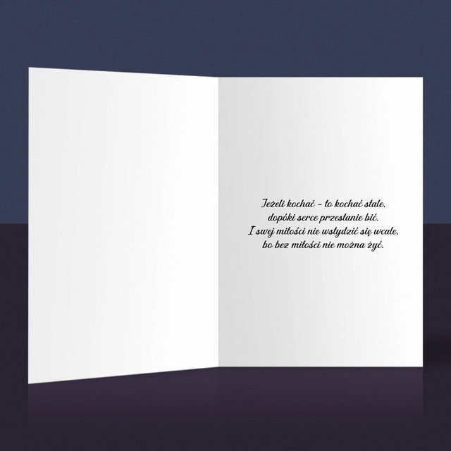 Zdjęcie i Podpis: Ślubne Listki - Kartka z Życzeniami