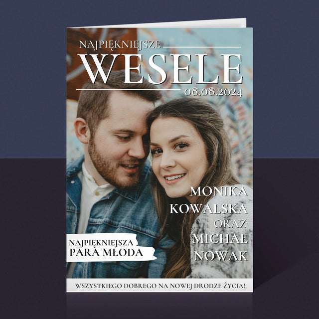 Okładka Magazynu: Najpiękniejsze Wesele - Kartka z Życzeniami