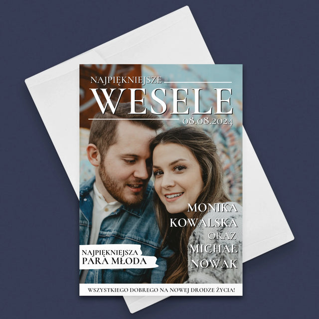 Okładka Magazynu: Najpiękniejsze Wesele - Kartka z Życzeniami