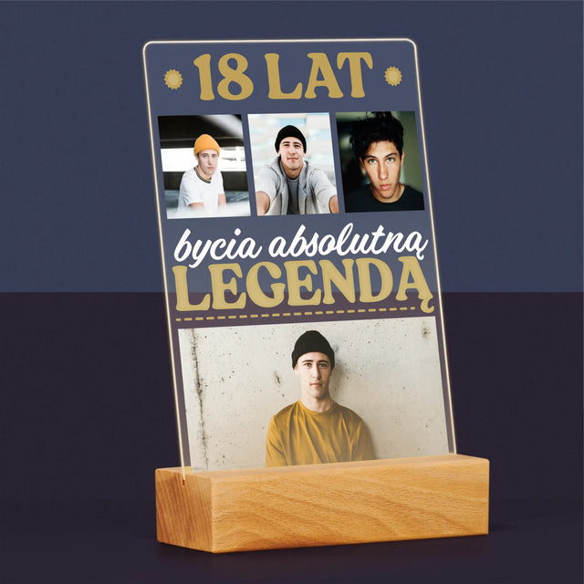 Fotokolaż: 18 Lat Bycia Legendą - Wydruk Na Szkle Akrylowym