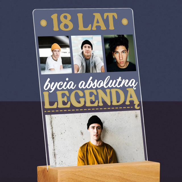 Fotokolaż: 18 Lat Bycia Legendą - Wydruk Na Szkle Akrylowym