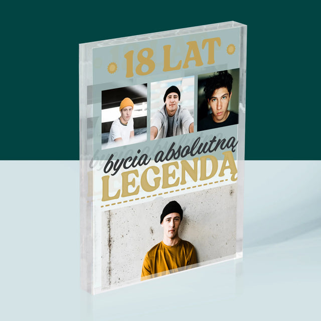 Fotokolaż: 18 Lat Bycia Legendą - Blok Akrylowy