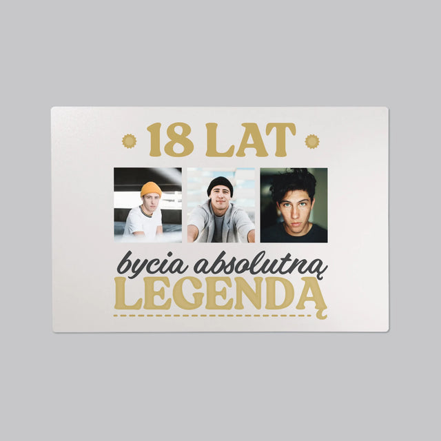 Fotokolaż: 18 Lat Bycia Legendą - Podkładka Na Biurko