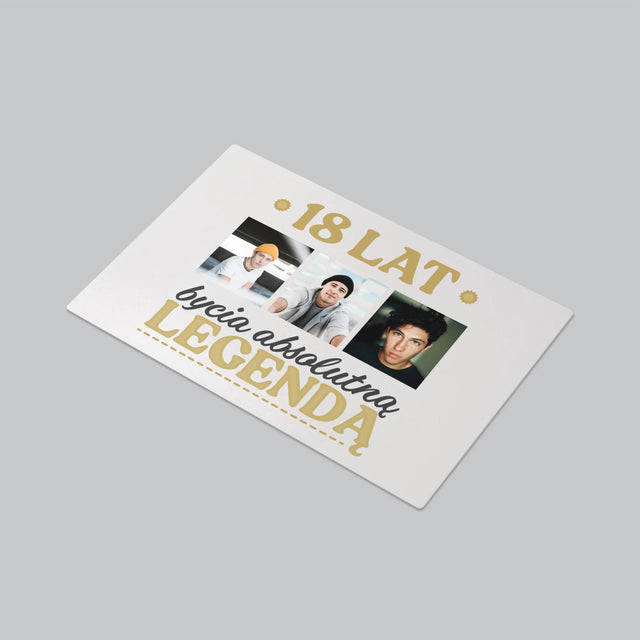 Fotokolaż: 18 Lat Bycia Legendą - Podkładka Na Biurko
