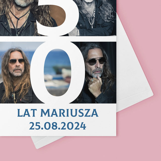 Fotokolaż: 50 Lat Cyfra Zdjęcia - Kartka Z Życzeniami