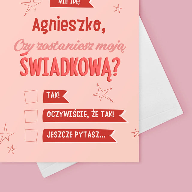 Imię i Podpis: Bez Ciebie Nie Idę - Kartka z Życzeniami