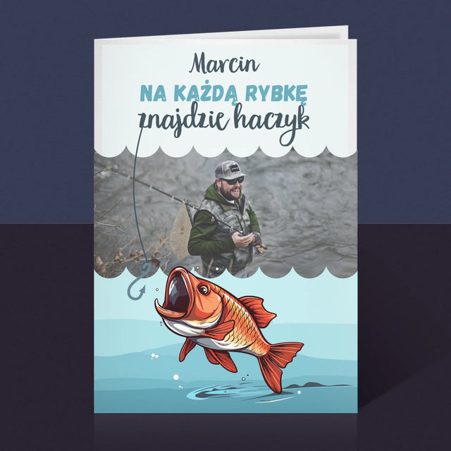 Zdjęcie i Podpis: Znajdzie Haczyk - Kartka z Życzeniami