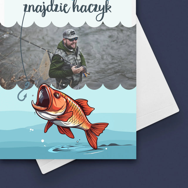 Zdjęcie i Podpis: Znajdzie Haczyk - Kartka z Życzeniami