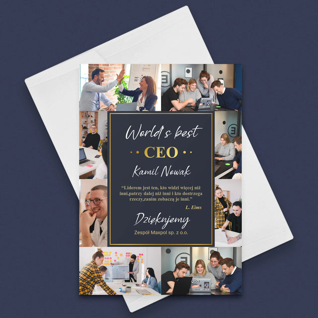 Fotokolaż: World’S Best Ceo - Kartka z Życzeniami