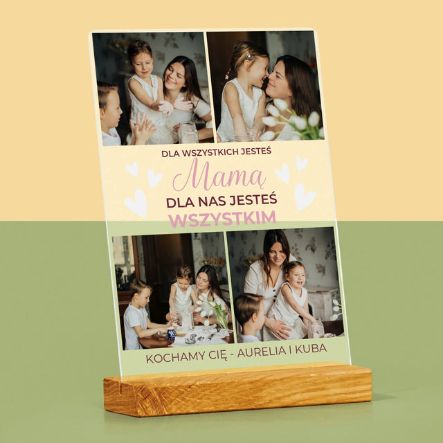 Fotokolaż: Mamo Jesteś Wszystkim - Wydruk Na Szkle Akrylowym