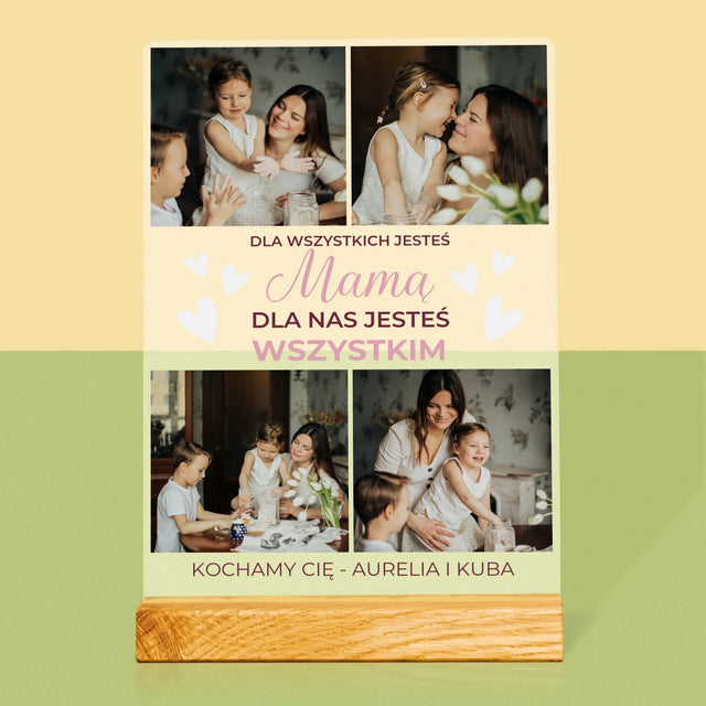 Fotokolaż: Mamo Jesteś Wszystkim - Wydruk Na Szkle Akrylowym
