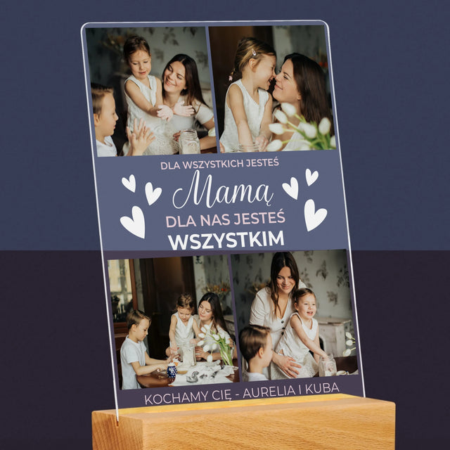 Fotokolaż: Mamo Jesteś Wszystkim - Wydruk Na Szkle Akrylowym