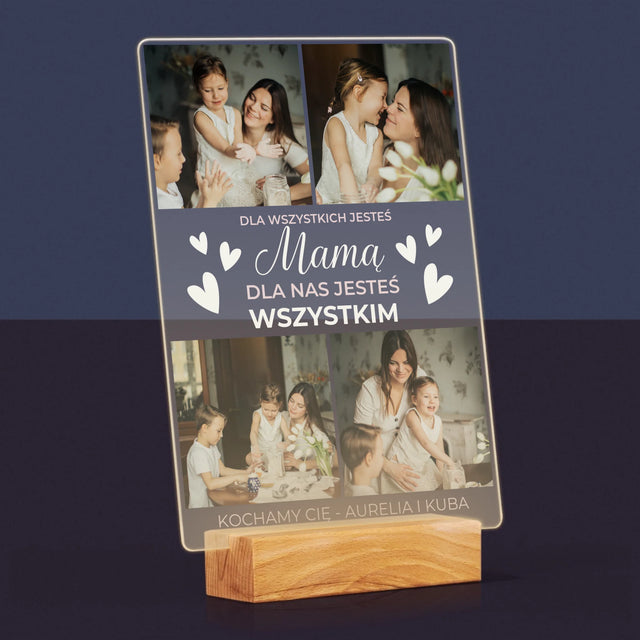 Fotokolaż: Mamo Jesteś Wszystkim - Wydruk Na Szkle Akrylowym